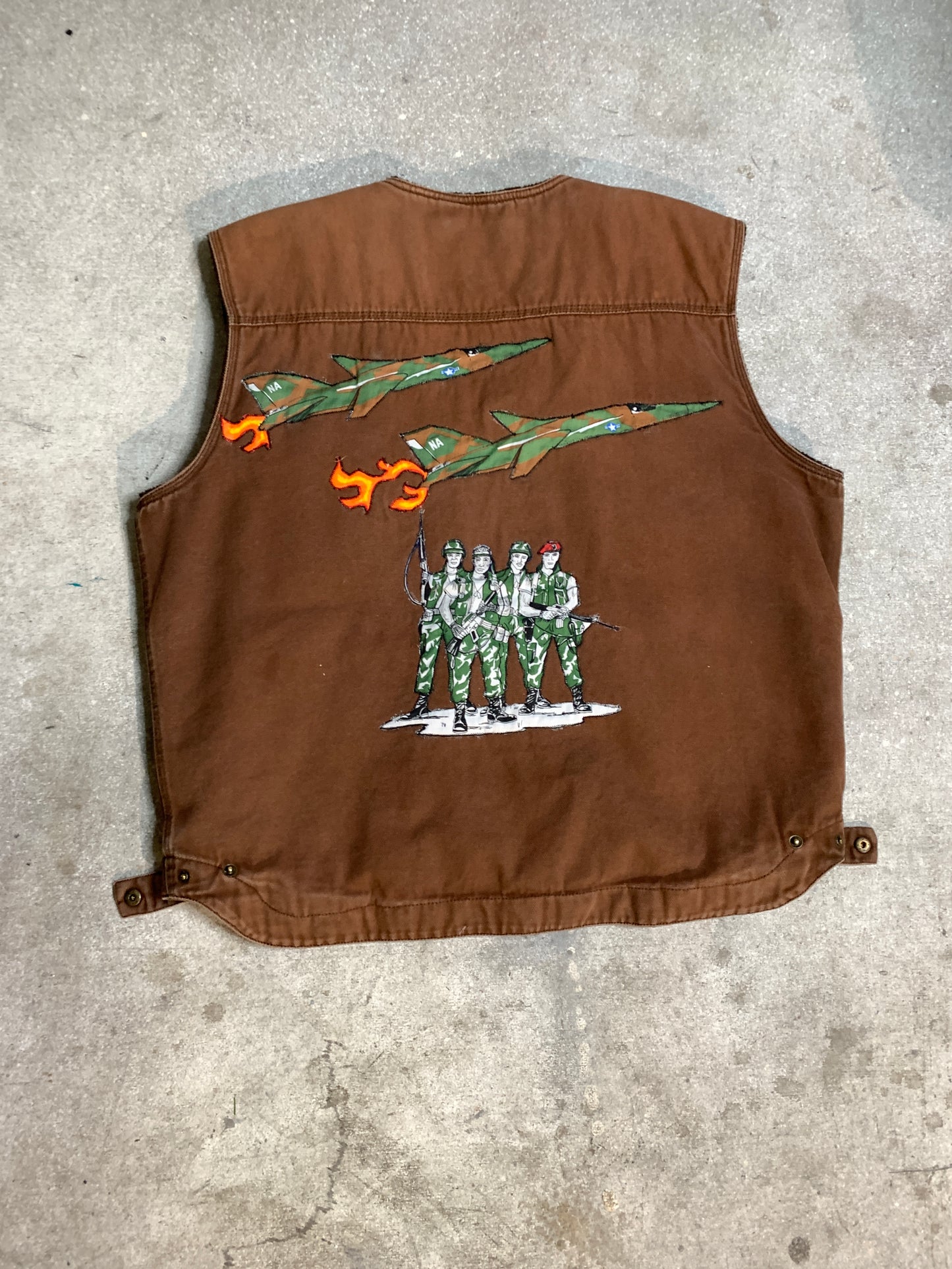 Vintage Santa Fe Fighter Jet Sherpa Vest